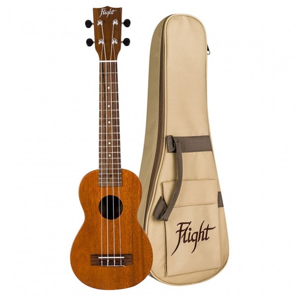 Flight LUS-5 Heritage Soprano Ukulele, Mahogany bag