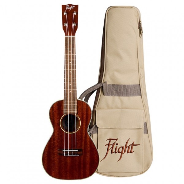 Flight MUC-2 Heritage Concert Ukulele, Mahogany plus bag