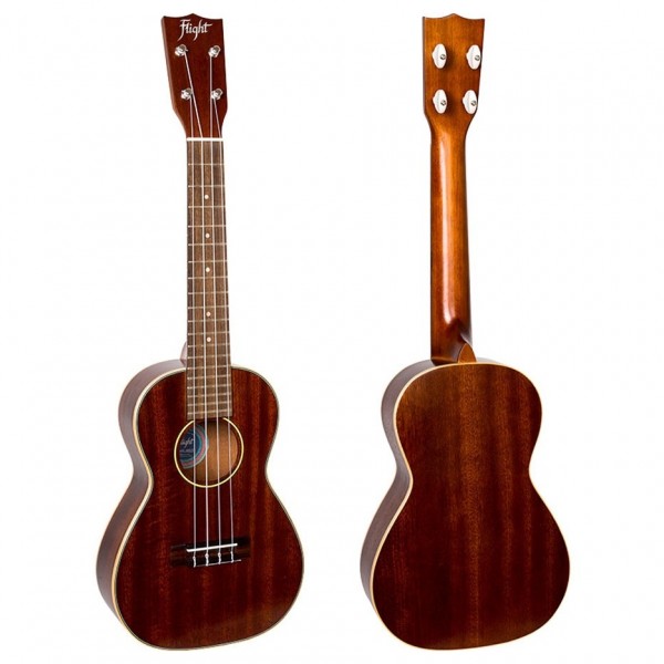 Flight MUC-2 Heritage Concert Ukulele, Mahogany angle