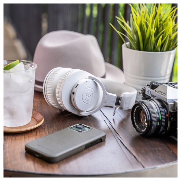 Audio-Technica M20xBT Bluetooth Headphones, White