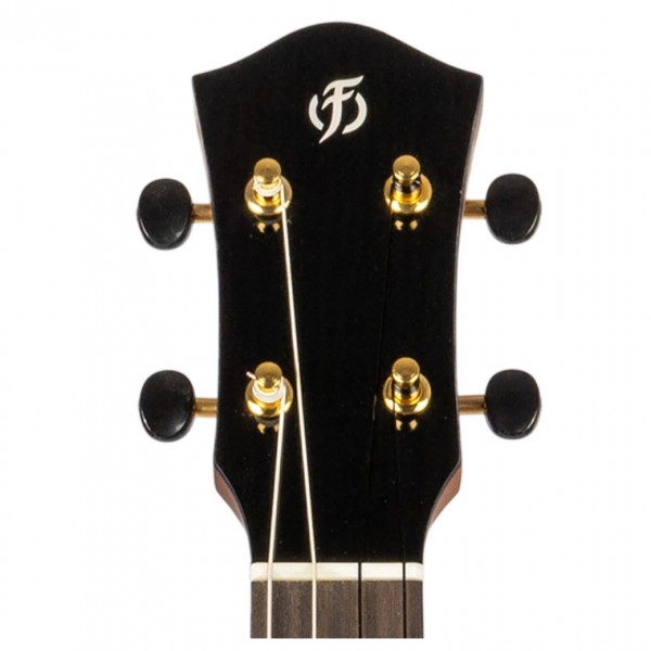 Flight Aurora Solid Top Baritone Electro Ukulele - Headstock Front