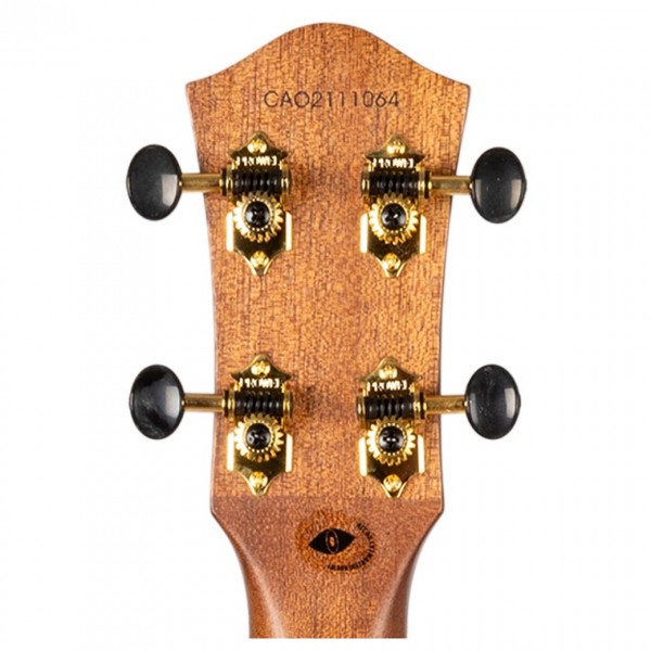 Flight Aurora Solid Top Baritone Electro Ukulele - Headstock Back