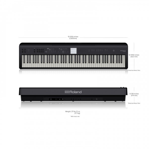 Roland FP-E50 Entertainment Piano dimensions