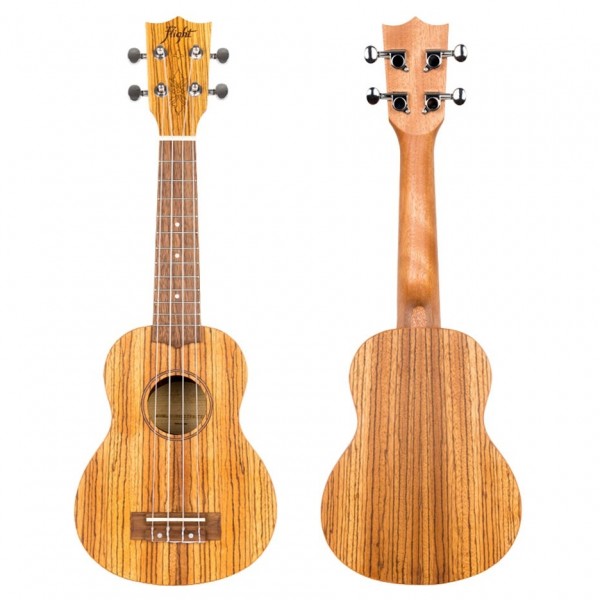 Flight DUS322 Soprano Ukulele, Zebrawood 2
