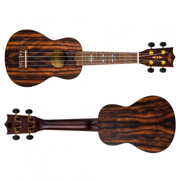 Flight DUS460 Soprano Ukulele, Amara sideways