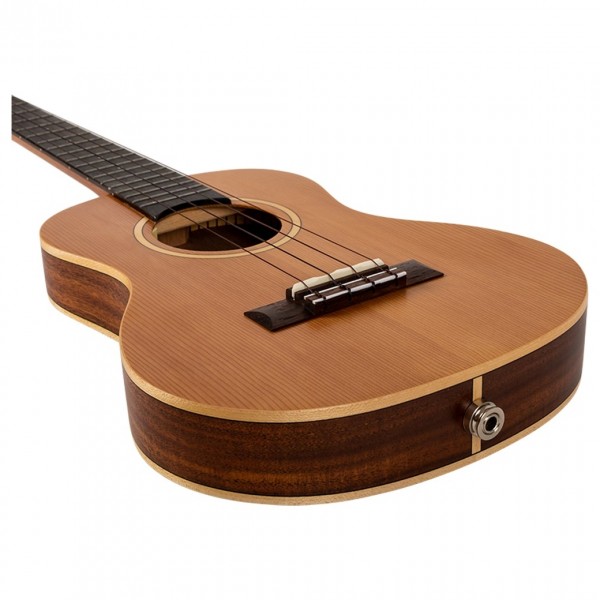 Flight Leia Tenor Electro Thinline Ukulele, Cedar - Body