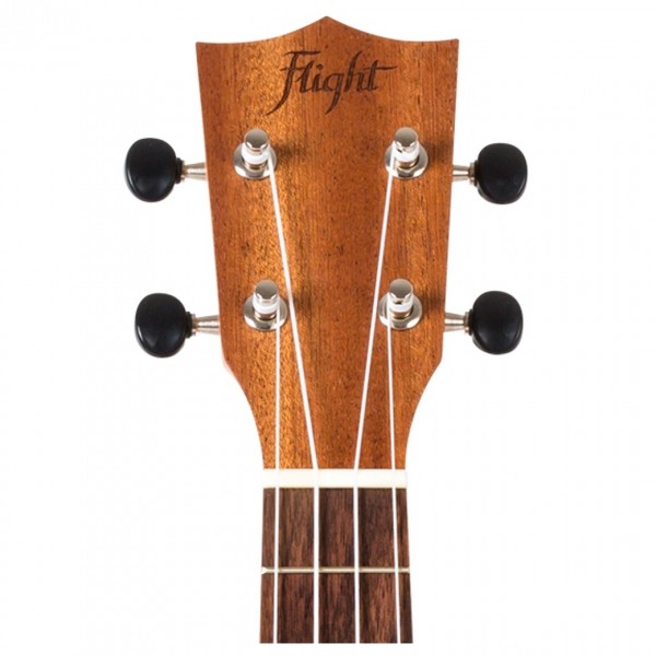 Flight NUS380 Soprano Ukulele, Topaz - Headstock Front