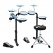 VISIONDRUM Compact Mesh Electronic Drum Kit, Stool & Headphones, Blue