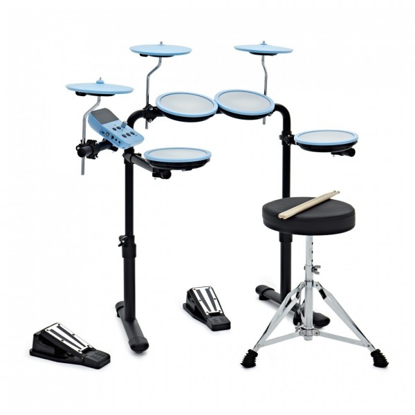 VISIONDRUM Compact Mesh Electronic Drum Kit Amp Pack, Blue