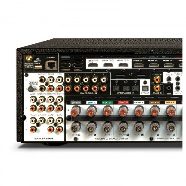 Anthem MRX 1140 8K 15.2 Channel AV Receiver, Black Back View