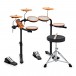 VISIONDRUM Compact Mesh Electronic Drum Kit Amp Pack, Orange