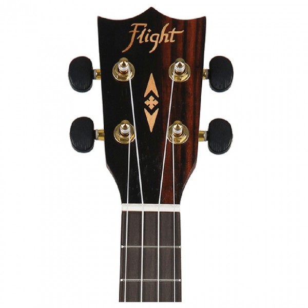 Flight DUC460EQ Concert Electro Ukulele, Amara - Headstock Front