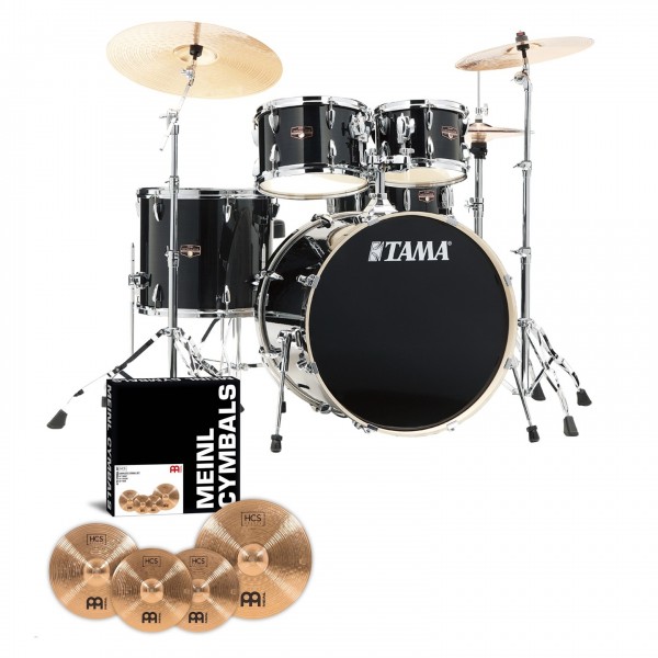 Tama Imperialstar 22'' 5pc Drum Kit w/Meinl Cymbals, Hairline Black