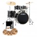 Tama Imperialstar 22'' 5pc Drum Kit w/Meinl Cymbals, Hairline Negro