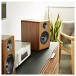 Acoustic Energy AE100 Bookshelf Speakers (Pair), Walnut with CD Player