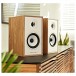 Triangle Borea BR02 BT Active Bookshelf Speakers (Pair), Light Oak setup in living room