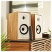 Triangle Borea BR02 BT Active Bookshelf Speakers (Pair), Light Oak with remote control