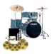 Tama Imperialstar 22'' 5dielna súprava bicích s činelmi Meinl, vlasová modrá