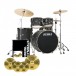 Tama Imperialstar 22'' Drum Kit w/Meinl Cymbals, Blacked Out Black