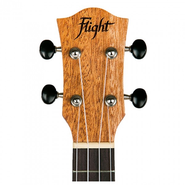 Flight DUC373 Concert Ukulele, African Mahogany - Headstock Front