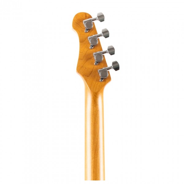 Flight Pathfinder Tenor Electric Ukulele, Trans Black - Headstock Back