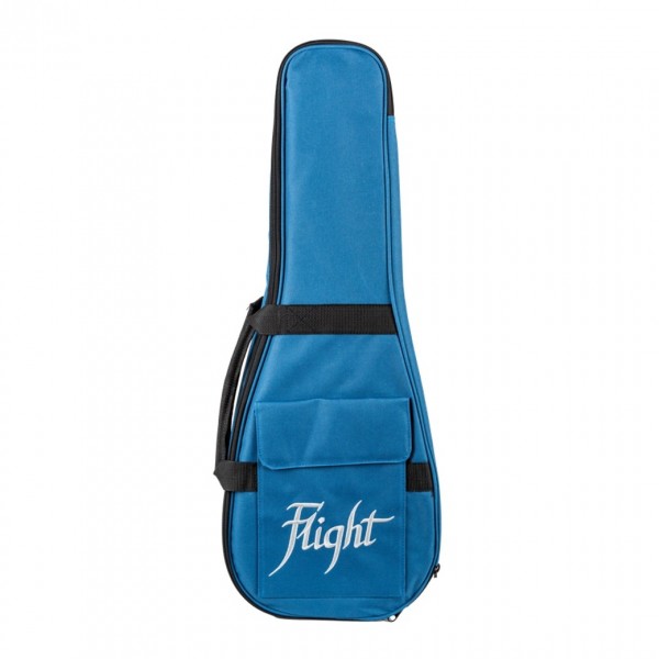Flight Pathfinder Tenor Electric Ukulele, Trans Black - Gig Bag Front