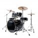 Tama Imperialstar 22'' 6pc Drum Kit w/Meinl Cymbals, Hairline Black-side 