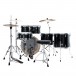 Tama Imperialstar 22'' 6pc Drum Kit w/Meinl Cymbals, Hairline Black- back