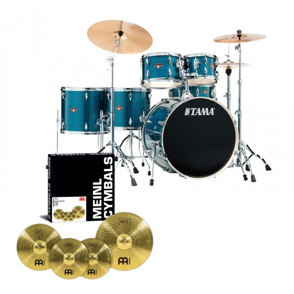 Tama Imperialstar 22'' 6pc Drum Kit w/Meinl Cymbals, Hairline Blue