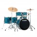 Tama Imperialstar 22'' 6pc Drum Kit w/Meinl Cymbals, Hairline Blue- kit