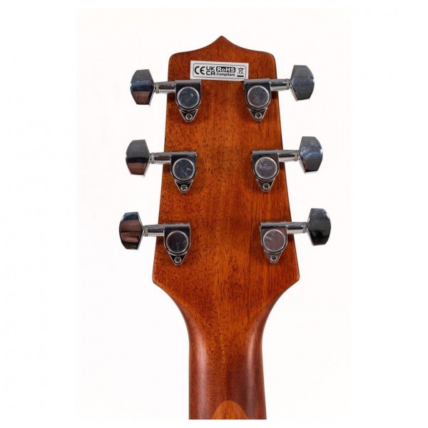 Takamine GLD12E NS Dreadnought Electro Acoustic, Natural Satin - Headstock Back