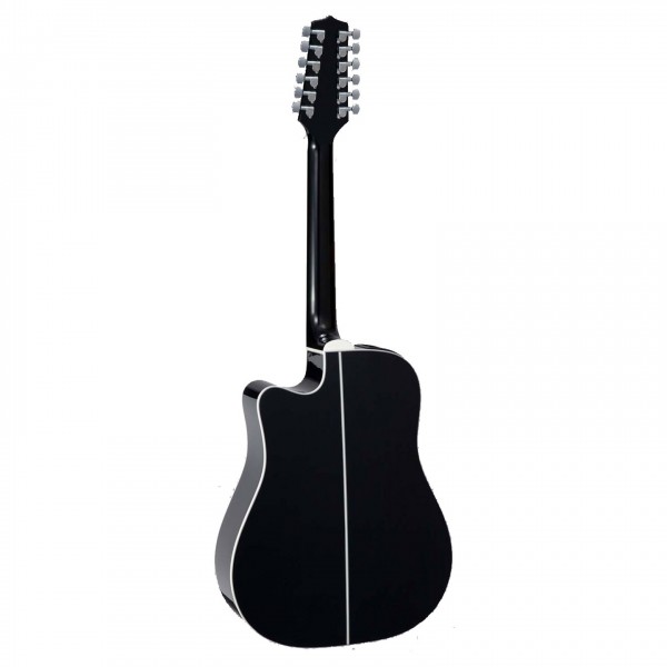 Takamine GD38CE Dreadnought 12 String Electro Acoustic, Black Gloss back