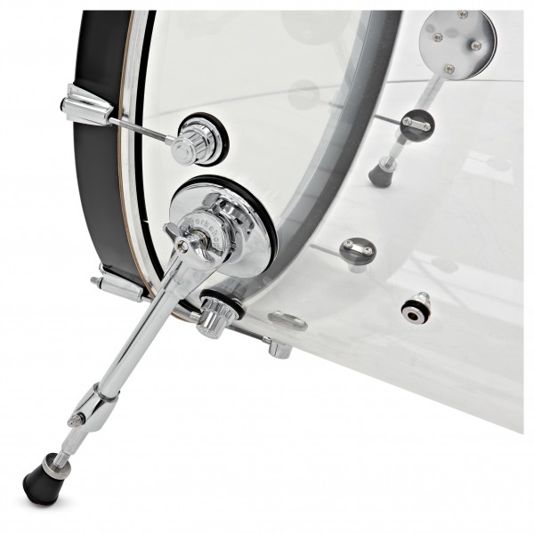 DW Drums Design Series Seamless Acrylic 22'' Shell Pack, Clear