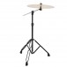 Boom Arm Cymbal Stand by Gear4music, Black - With Cymbal Example