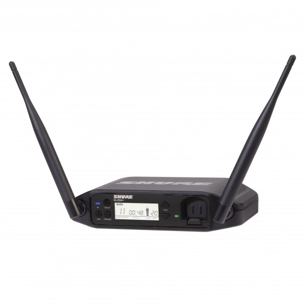 Shure GLXD24+/SM58 Digital Wireless Microphone System - GLXD4 Receiver, Angled