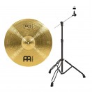 Meinl HCS 18'' Crash / Ride Cymbal & Gear4music Boom Arm Stand, Black