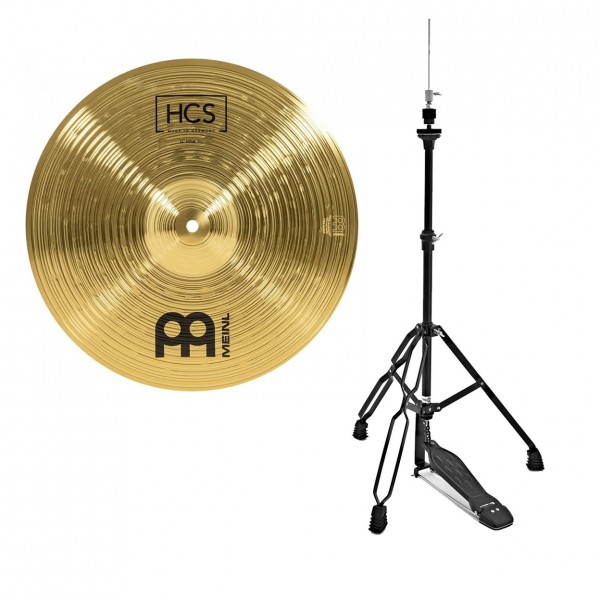 Meinl HCS 14'' Hi Hat Cymbals & Gear4music Stand, Black
