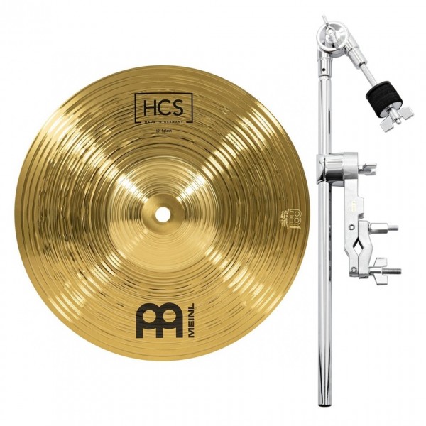 Meinl HCS 10'' Splash Cymbal & Gear4music Multiple Grabber Arm