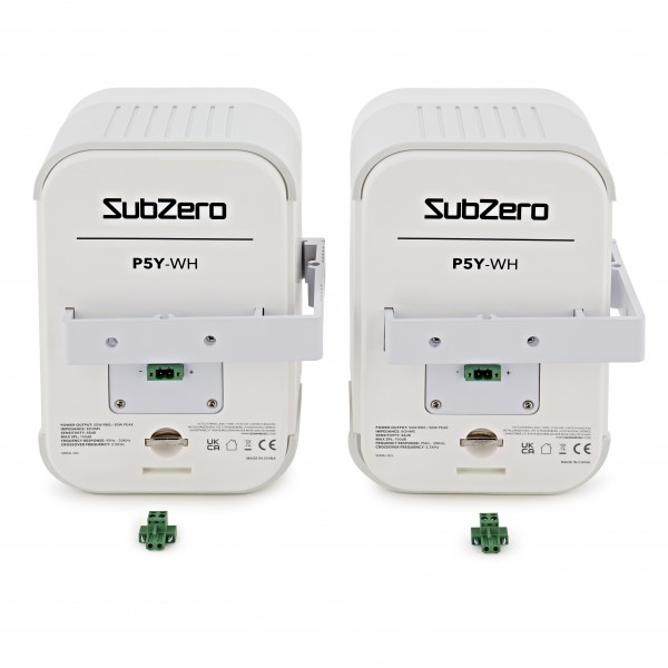 SubZero SZS-P5Y 5" Passive Background Wall Speakers, White, Pair