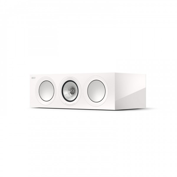 KEF R2 Meta Centre Speaker, White Gloss - Side