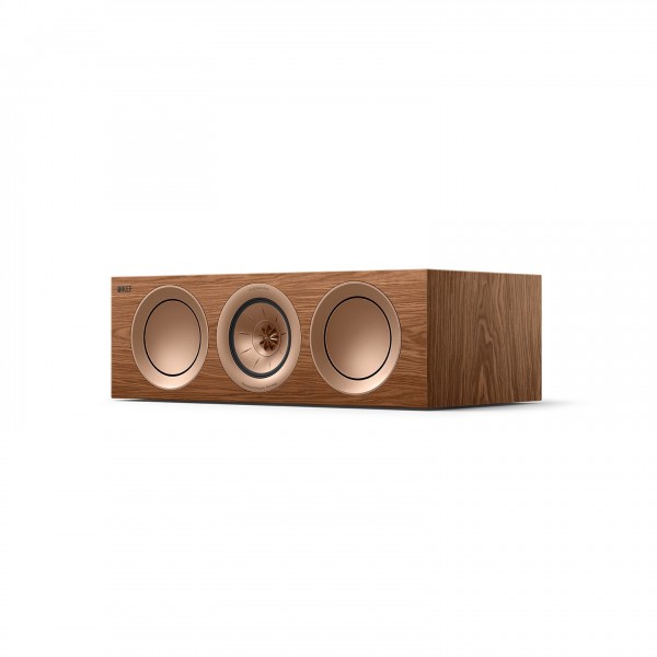 KEF R2 Meta Centre Speaker, Walnut - Side