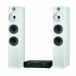 Marantz PM6007 Amp Black w/ B&W 603 S2 Anniversary Speakers, White