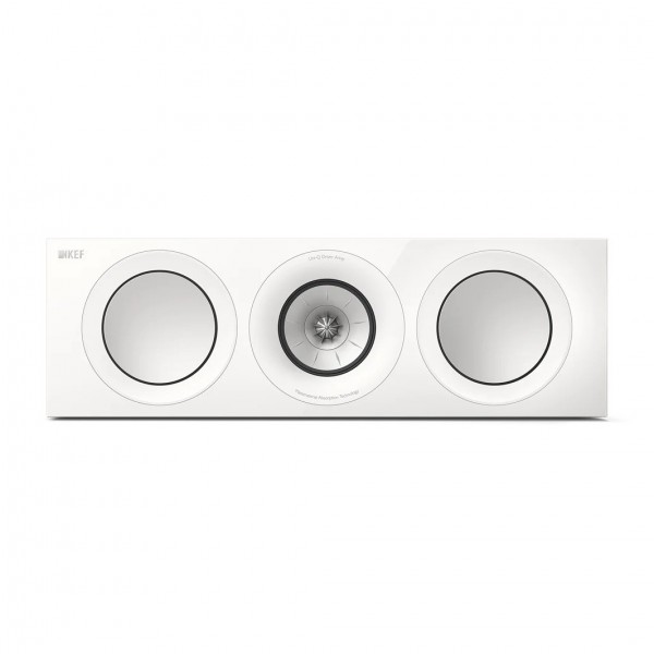 KEF R6 Meta Centre Speaker, White Gloss - Front 