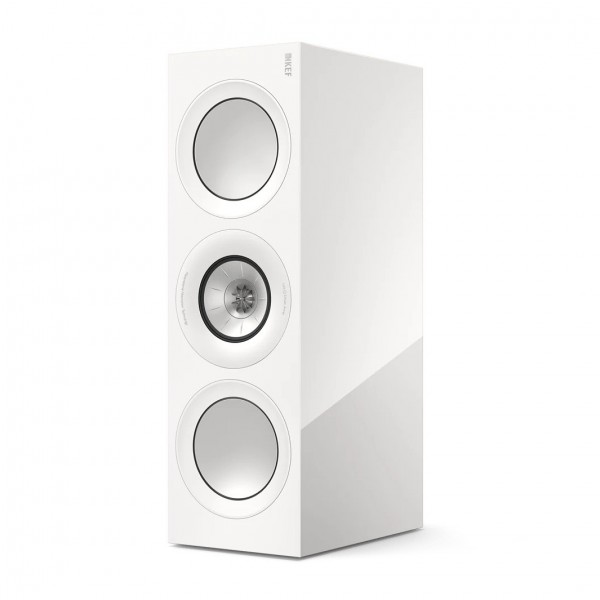 KEF R6 Meta Centre Speaker, White Gloss - Vertical Side