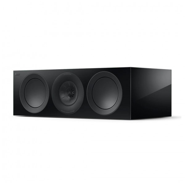 KEF R6 Meta Centre Speaker, Black Gloss - Side