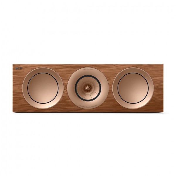 KEF R6 Meta Centre Speaker, Walnut - Front