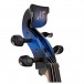 Bridge Draco Electric Cello, Black and Blue head