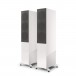 KEF R7 Meta Floorstanding Speakers (Pair), White Gloss - with grilles