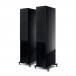 KEF R7 Meta Floorstanding Speakers (Pair), Black Gloss - with grilles