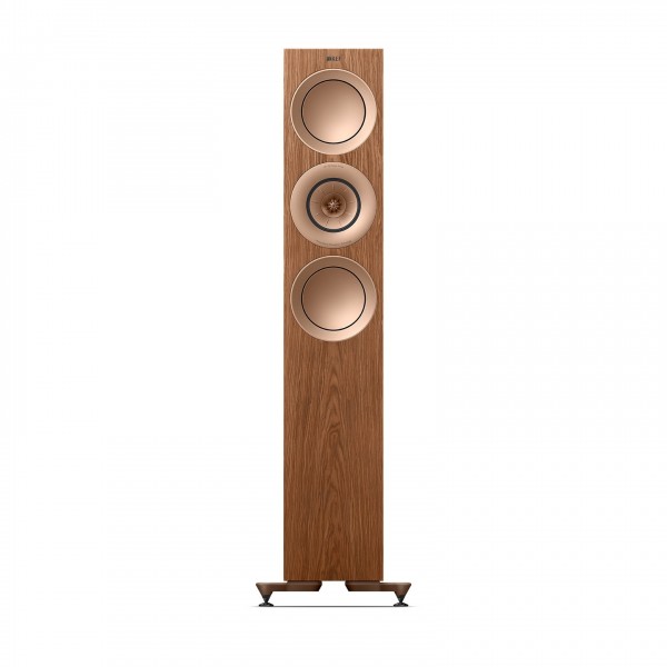 KEF R7 Meta Floorstanding Speakers (Pair), Walnut - front